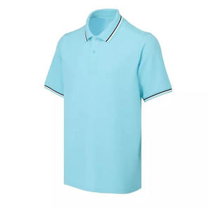 Polo d'été tendance pour homme, couleur unie, grande taille, manches courtes, brodé, col rabattable, anti-boulochage, pour le commerce international - Product Image 3