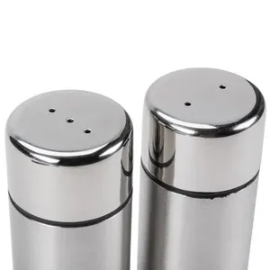 Vente en gros ensemble salière et poivrière en acier inoxydable Vaisselle OEM Distributeur d'herbes aromatiques et d'épices en vrac avec logo personnalisé en option - Product Image 4