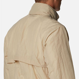 Veste coupe-vent avec logo personnalisé pour hommes, veste de haute qualité teint en couleur unie avec support, au prix de gros - Product Image 6
