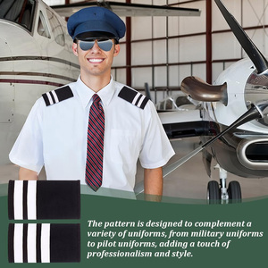 ป้ายปักลายสีน้ำเงินเข้มแบบคลาสสิกพร้อมป้ายติดโลโก้ออกแบบได้ตามต้องการสำหรับใช้เป็นชุดและบริการ - Product Image 4