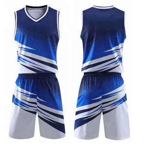 Maillot de basket-ball réversible de haute qualité imprimé par sublimation uniformes de basket-ball OEM personnalisés Logo nom de l'équipe vente en gros vierge - Product Image 1