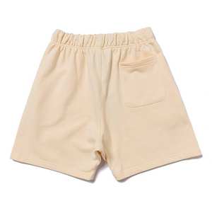 Shorts de sport pour hommes de haute qualité, taille élastique, polyester/coton, noir uni, logo personnalisé sur le devant, décontracté, imperméable, séchage rapide - Product Image 2