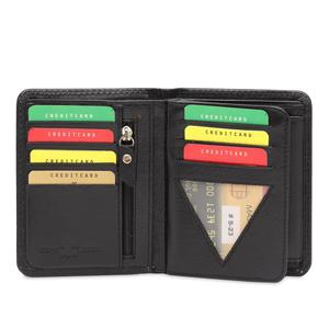 Nuevo diseño logotipo personalizado RFID bloqueo piel de vaca cuero de grano completo regalo billetera Crazy Horse hombre billetera de cuero genuino - Product Image 4