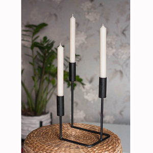New Latest Exclusive Indian Handmade 3-Armed Metal Iron <b>Candlestick</b> Holder <b>Black</b> Coated Home Decor Wholesale Prices - Product Image 1