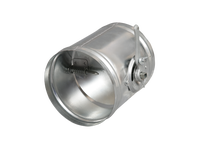 Amortisseur de volume circulaire en acier galvanisé, revêtement électrostatique en poudre, lame réglable, systèmes CVC, faible niveau sonore