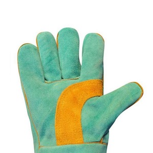 Gants de soudage en cuir de vachette chaud avec protection de manchette réglable avec rembourrage de paume résistant pour les travailleurs - Product Image 4