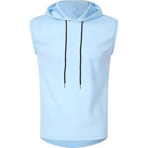 Débardeur à capuche sans manches Muscle Fit pour hommes, gym, entraînement sportif et tenue athlétique décontractée - Product Image 1