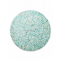 Sets de table modernes bleus en nacre naturelle pour les espaces repas simples à la maison, en provenance du Vietnam