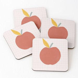 Vente chaude Accessoires De Cuisine Ensemble De 4 Pièces De Coaters En Bois Imprimé Sous-Verres De Service De Thé Napperon Table Mats & Pads - Product Image 4