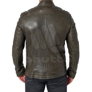 Premium High Quality <b>Winter</b> <b>Leather</b> <b>Jacket</b> for Men Stand Collar Waterproof Windproof Breathable Quick Dry Regular Chopper Biker - Product Image 2