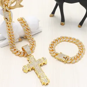 Cadena Corporal de Moda Unisex Estilo Hip Hop, Cadena Cubana Gruesa Chapada en Plata, Aleación de Zinc, Joyería de Moda para Raperos, Descuento - Product Image 1