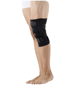 Envoltura de rodilla con bisagras de neopreno cómodo Suministro de terapia de rehabilitación postoperatoria ajustable - Product Image 1