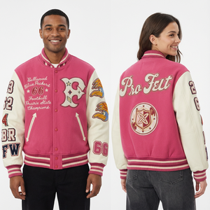 Veste de baseball unisexe en chenille brodée personnalisée, style streetwear, veste universitaire, veste de baseball pour homme - Product Image 2