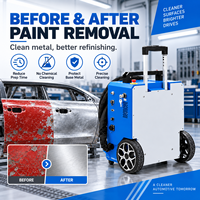 Machine de décapage de peinture au laser pulsé 500W pour la restauration des surfaces automobiles, nettoyeur portable de décapage de revêtement pour la réparation automobile