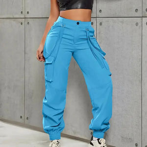 Pantalones Cargo Deportivos para Mujer con Logotipo Bordado Personalizado, Pantalones Cargo de Tela de Algodón Ligera para Mujer - Product Image 5