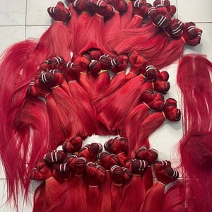 ผมดิบเวียดนามผมตรงสองสีมัดผมตรงสีเต็ม - Product Image 6