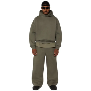 Ensemble de survêtement pour homme en deux pièces avec fermeture éclair, sweat-shirt et pantalon de survêtement de haute qualité personnalisés - Product Image 4