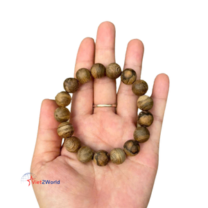 Superior Fashion 100% Natural <b>Wood</b> <b>Beads</b> High Quality Underwater Vietnam Oud <b>Bracelet</b> with 17 <b>Beads</b> Size 12mm - Product Image 1