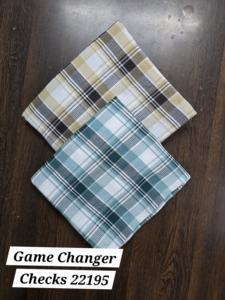 Tissu de chemise en coton poly dobby à carreaux teints en fil de haute qualité, qualité d'exportation, matériau pour robes de filles et marchés internationaux - Product Image 5