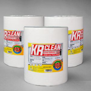 Krclean ผ้าเช็ดอาหารสีขาวแบบนำกลับมาใช้ซ้ำได้ขนาด320 30x30ซม. เป็นมิตรกับสิ่งแวดล้อมและออกแบบมาสำหรับพื้นที่เตรียมอาหาร - Product Image 5