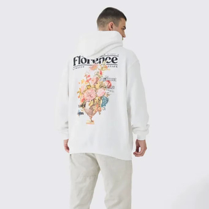 เสื้อฮู้ดดี้ผู้ชายไซส์ใหญ่พิเศษสำหรับฤดูหนาวปี 2026 แบบซิป 100% ผ้าฝ้าย ระบายอากาศได้ดี พิมพ์ลายดิจิทัล รับสกรีนโลโก้ - Product Image 1