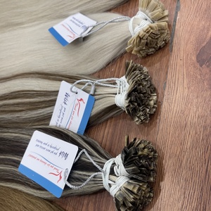 Kératine vietnamienne pointe plate extension de cheveux humains couleur piano droite naturelle prix de gros disponible - Product Image 4