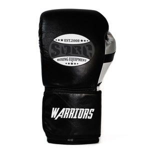 Vente en gros Gants de boxe noirs de haute qualité de 16oz Gants de boxe professionnels en cuir à lacets avec logo personnalisé pour adultes - Product Image 2