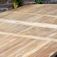 Table à manger moderne de luxe 8 places avec plateau en marbre, en bois massif arrondi, pieds en métal pour jardin, patio, balcon, utilisation intérieure/extérieure