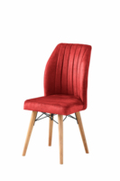 Ensemble de chaises de salle à manger de luxe moderne, panneaux de particules et pieds en bois, 6 places, garantie 1 an - Best Seller, prix économique