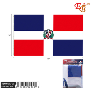 3 x5ft bandiera del mondo dominicano 144 pz digitprinting in Nylon poliestere vinile striscioni di seta per l'educazione assicurativa automobilistica - Product Image 1