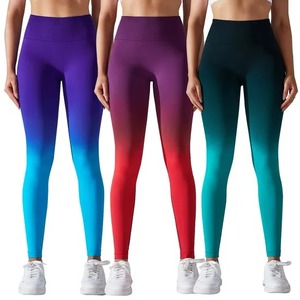Nueva llegada de las mujeres sin costuras de Yoga Leggings sin costuras Scrunch Butt Tight cintura alta levantamiento de glúteos deportes correr Fitness Leggings - Product Image 6
