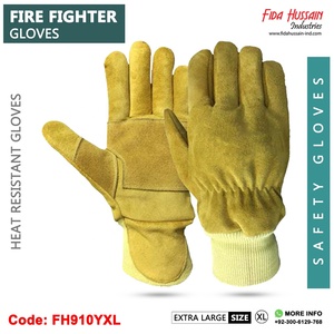 2025 guantes de seguridad resistentes para hombres, los más vendidos, forro polar de cuero dividido de vaca, barrera de humedad, resistente al calor, bombero para exteriores - Product Image 4