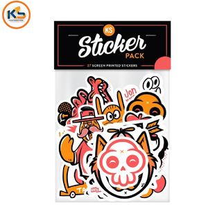 Lots d'autocollants en vinyle découpés sur mesure, écologiques |   100 autocollants imperméables avec revêtement UV, carte de présentation en polyéthylène pour la marque et la vente au détail - Product Image 3