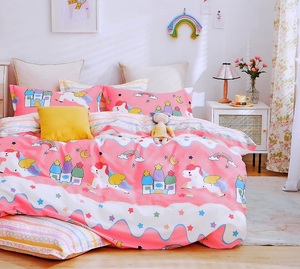 Kidzee Collection Premium Queen Size 3PCS Flat Sheet Set Soft 400TC Microfiber Printed Fabric 2 <b>Pillow</b> Cases Hospital Hotel - Product Image 3