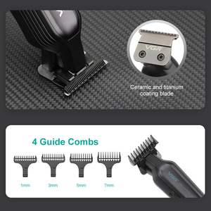 Recortadora de Barba Profesional para Hombre, Cortadora de Pelo con 360 Minutos de Autonomía, Cuchilla en T de Acero Inoxidable con Ajuste a Cero, Resistente al Agua IPX7, con Batería - Product Image 2