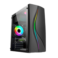 OEM RGB couleur claire ATX Verre Gaming Computer Case bon prix Gaming Case PC Computer