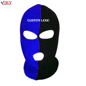 <b>Ski</b> <b>Mask</b> Slime Two Tone With 3 Holes Half Black Half Different Colors for Men Balaclava Full Face Cover DDP Shipping - Product Image 2