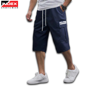 Shorts de sport personnalisables 100 % coton, séchage rapide, poche latérale, style streetwear, effet vieilli, décontracté, service OEM, logo - Product Image 3