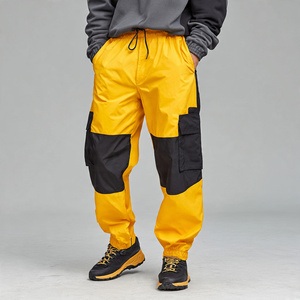 กางเกงขายาวทรงโอเวอร์ไซส์สำหรับผู้ชาย เอวสูงแบบมีเชือกผูก กางเกงกันลม ผู้ชาย 100% ไนลอนผสมสแปนเด็กซ์ กางเกงเดินป่าสำหรับผู้ชาย - Product Image 3