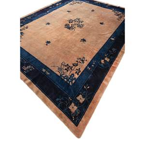 Tapis en laine noués à la main Pechino, motifs floraux et abstraits rouges et oranges pour la maison, le salon et la chambre - PAE-6029 - Product Image 2