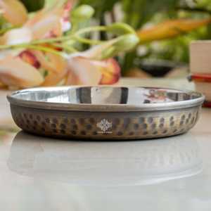 Assiettes Traditionnelles Chinoises en Laiton et Acier pour Riz, Vaisselle de Service pour Restaurants et Hôtels, Assiettes à Fruits et Steaks - Product Image 5