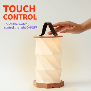 Nhà máy OEM/ODM 2025 New arrivals rắn gỗ có thể gập lại trại ánh sáng có thể sạc lại USB bàn giấy Đèn quà tặng đám cưới cho khách - Product Image 6