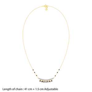 Elegante Collar Mangalsutra de Oro con Diamantes Cultivados en Laboratorio para Mujer, para Bodas, Fiestas, Compromisos y Regalos, Moderno - Product Image 3