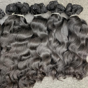 100% Cabello camboyano vietnamita crudo sin procesar Onda natural Doble dibujado Proveedores de cabello crudo al por mayor de un donante - Product Image 2