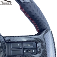 Volant de direction en carbone Ever-carbon Racing ECR, prix d'usine, volant de direction sport en carbone pour Ford Mustang 2010-2014, rouge