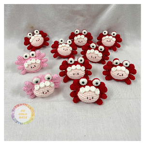 Vente flash : Poupées animales au crochet faites à la main, adorables animaux en peluche tricotés, mini jouets en crochet grenouille, crabe, chien pour bébés, cadeaux - Product Image 4