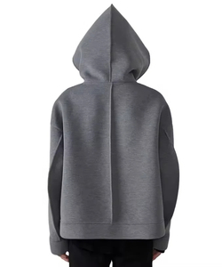 Prix d'usine – Nouveaux sweats à capuche zippés personnalisés style hip-hop pour l'hiver, coupe oversize courte et carrée, en coton épais – Fabricants - Product Image 5