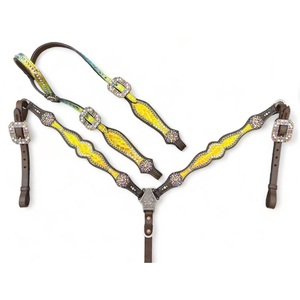 Cabecera de caballo occidental de cuero ligero para caballete de equitación con 100% cuero de vaca argentino genuino Real - Product Image 1