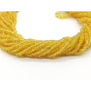 Zafiro Amarillo Facetado en Forma de Rondelle de 2.5-3.5 mm, Piedras Preciosas Naturales para Joyería, Corte Sonyea, Tanzanita, Ametrina - Product Image 3