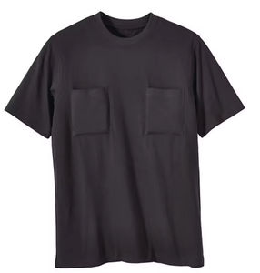 Travail personnalisé coton hommes t-shirt sérigraphie simple poche t-shirts brodé chef double poche t-shirts pour hommes - Product Image 5